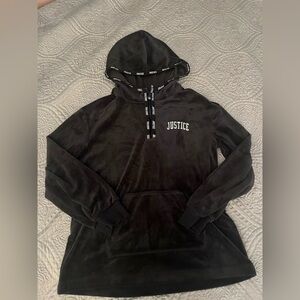 Justice Black Valor Velvet Sweatshirt Size 10